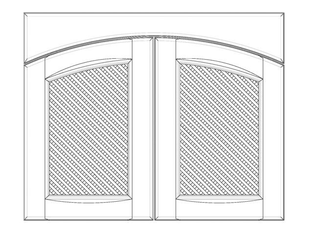 POSITANO 716x896mm ajtópár ANTIKOLT KRÉM, KÖRIS