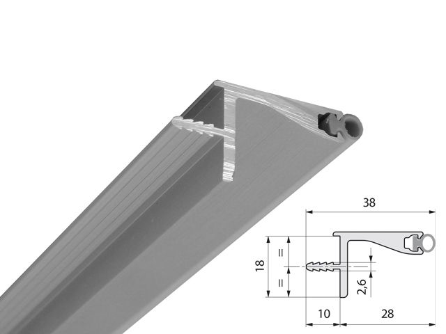 GOLA FELSŐSZEK. VÍZSZ. PROFIL 4200mm GOLA PROFILRENDSZER