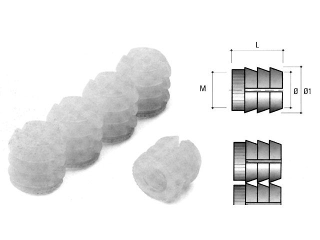 DÜBEL M6 BU18, NATUR ÁTM:10x11mm SZERELVÉNY