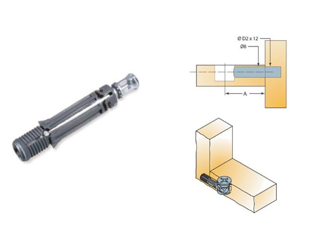 EXCENTERSZÁR GYORSSZERELŐS, FÉM 8X34 mm SZERELVÉNY
