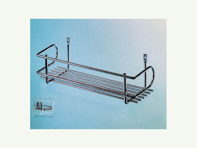 PA002 EGYRÉSZES POLC, KRÓM 260×80×100 mm FÉMRÁCS