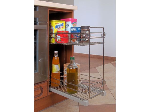 2102NY/60-50 2R.KIH.POLC CSILL, KRÓM 564x560x440 FÉMRÁCS