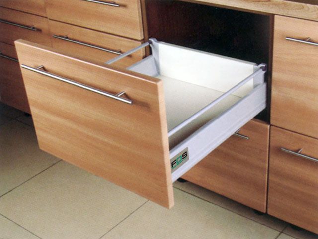 FDS-DF B DUPLAFALÚ FIÓKOLDAL, SZÜRKE 400mm MAGASÍTOTT, 40kg FIÓKCSÚSZÓ