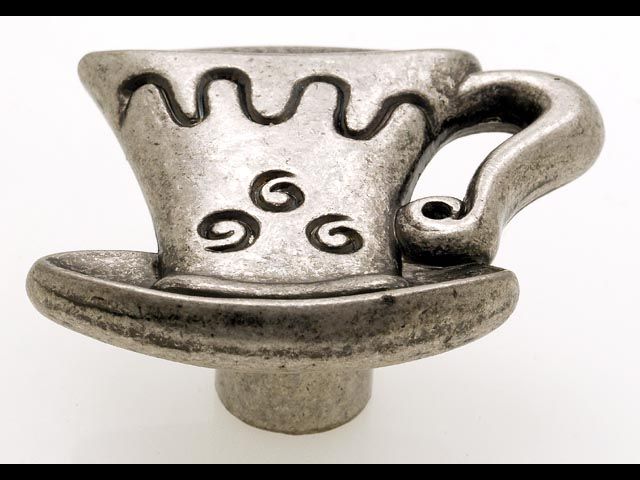 1058-40 CSÉSZE, ANTIK EZÜST GOMB FOGANTYÚ, FÉM