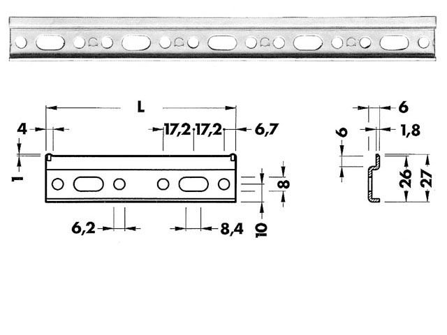 875-ÖS FÜGGESZTŐ SÍN, HORGANYZOTT 1157 mm SZEKRÉNY FÜGGESZTŐ