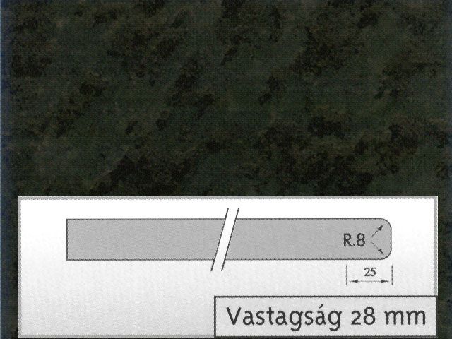 1027 GL NERO AFRICA FEKETE KŐMINTÁS 4200x600x28mm MUNKALAP