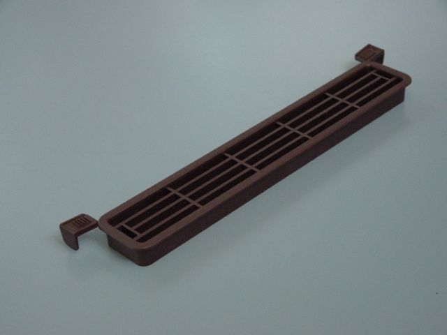 444 NÉGYSZÖG ALAKÚ, BARNA 203x35x14 mm SZELLÖZÖRÁCS