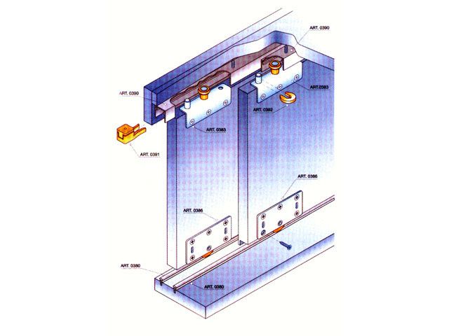 300 A BÚTORAJTÓHOZ, ALU. TEHERB: 50 kg TOLÓAJTÓ SZERELVÉNY