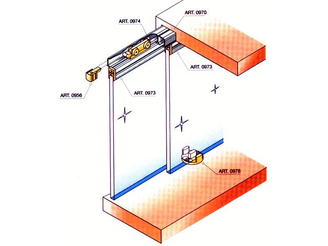 900 ÜVEGAJTÓHOZ, ALUMINIUM TEHERB: 15 kg TOLÓAJTÓ SZERELVÉNY