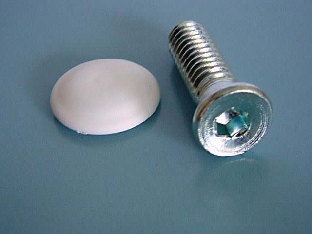 CSAVAR TAKARÓSAPKÁVAL, HORGANY-FEHÉR ÁTM.10 × 37 mm SZEKRÉNYLÁB