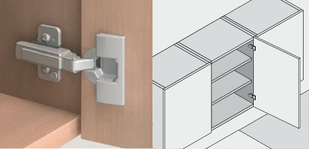 CLIP / CLIP top KIVETŐPÁNT 71M2750 MB V250 NI BLUM 100°-os közézáródó kivetőpánt
