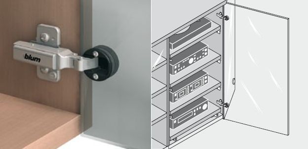 CLIP / CLIP top ÜVEGAJTÓPÁNT RÁÜTŐDŐ 75T4100 GT-MB V50S/NI BLUM 95°-os ráütődő üvegajtó kivetőpánt