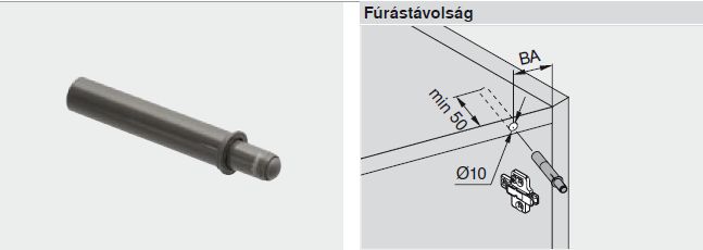 KIVETŐPÁNT TARTOZÉK BLUMOTION BEFÚRÁSHOZ 970A1002 BLUMOT V50R737 BLUM 