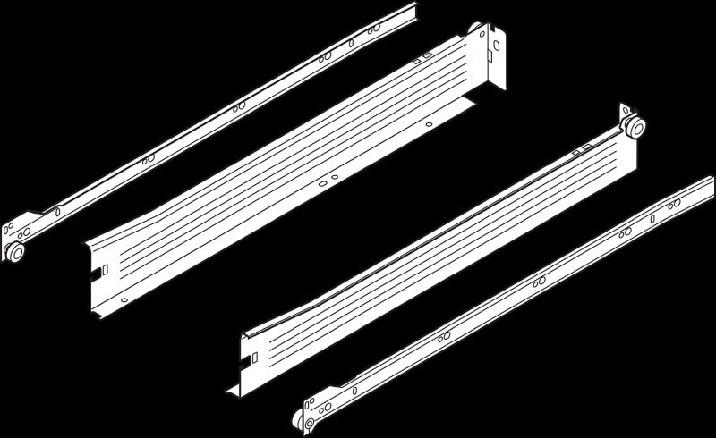 METABOX FIÓKOLDAL 54/400mm FEHÉR 320N4000C15MX MP R901 BLUM RÉSZLEGES KIHÚZÁS, 25kg