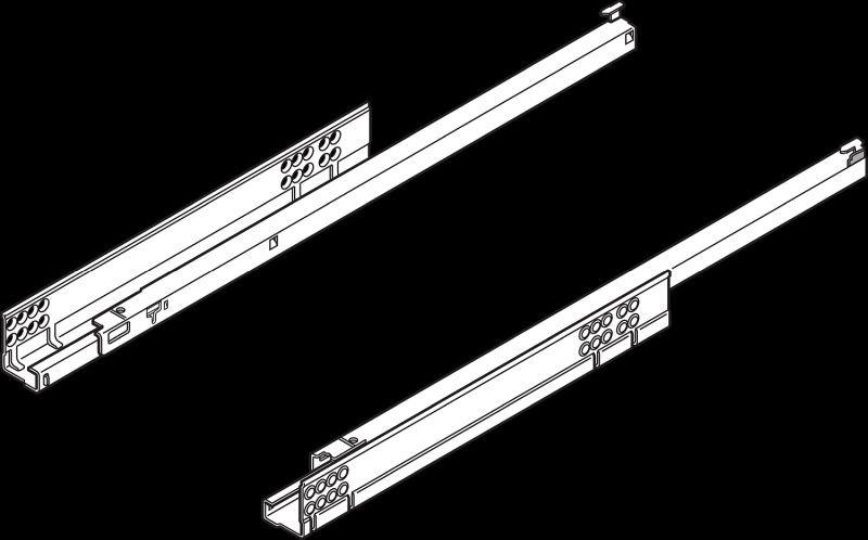 FIÓKCSUSZÓ TANDEM BLUMOTION 450mm 550H4500B, 423.53.746 BLUM RÉSZLEGES KIHÚZÁSÚ, 30kg