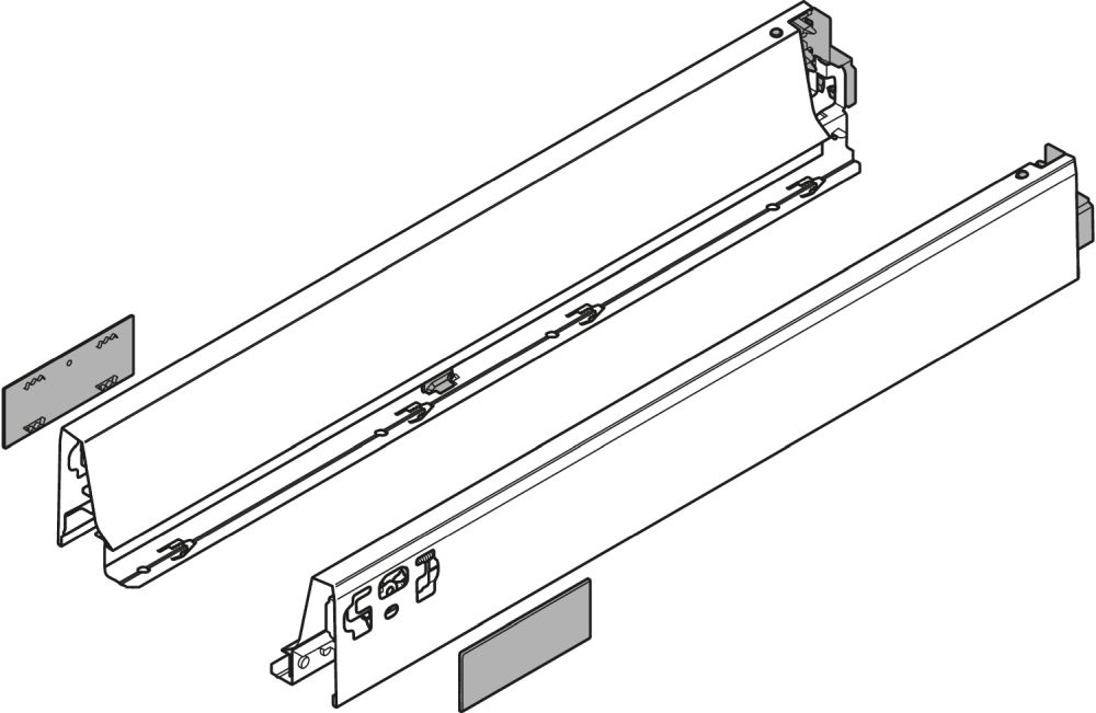TANDEMBOX ANTARO FIÓKKÁVA SZÜRKE 378N5002SA Z R+L  V1 R906 BLUM 