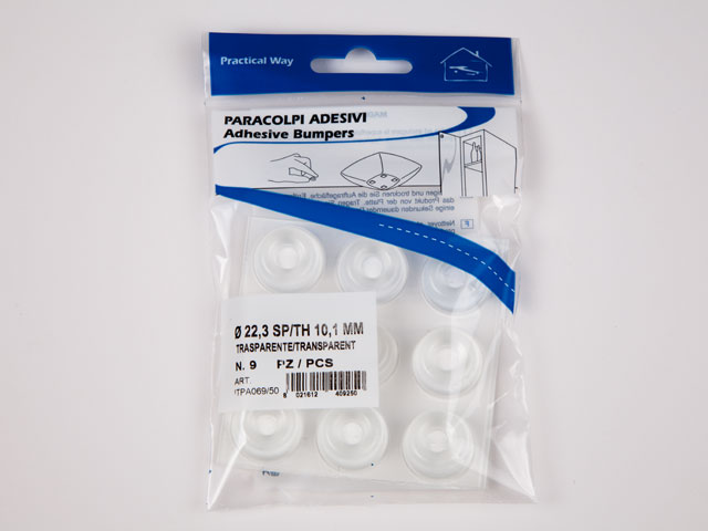 RUGALMAS ÜTKÖZŐ ÁTTETSZŐ 22,3x10,1mm 9db/csomag 