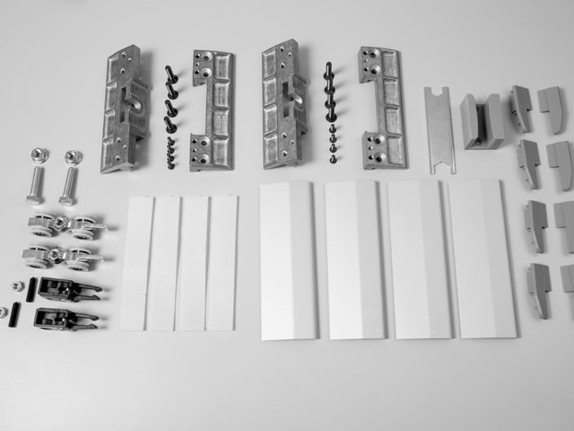 TOLÓAJTÓ SZERELVÉNY SET 100 SILENT GLASS 80 kg ALU. 