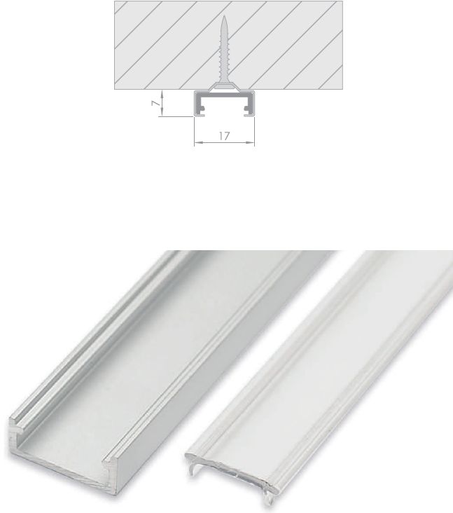 LED PROFIL LL-01 CSAVAROZHATÓ ALU. 3m 