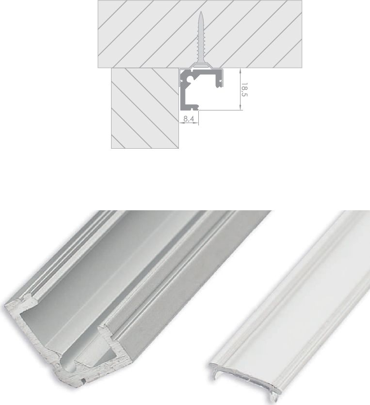 LED PROFIL LL-07 SAROK ALU. 3m 