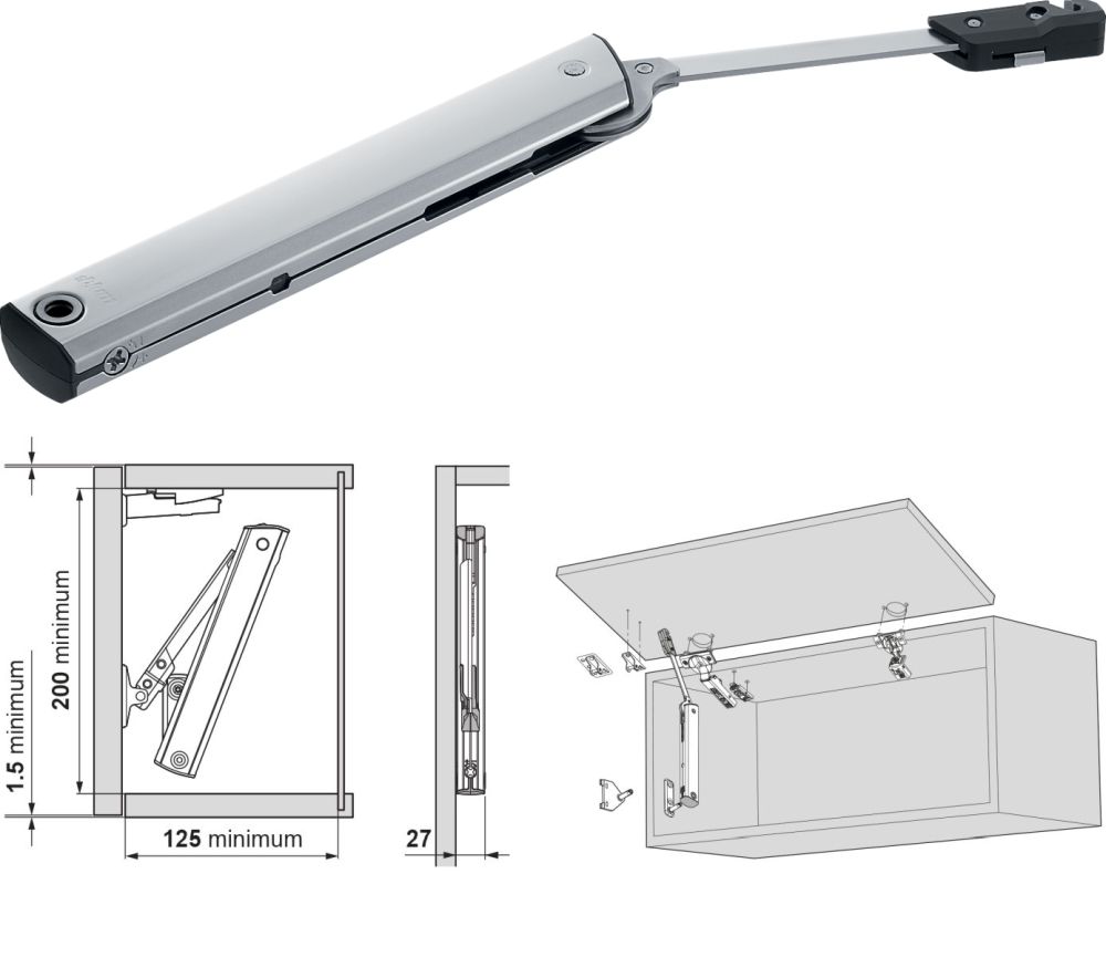 AVENTOS HK-XS ERŐHORDOZÓ 20K1501 KRAFTSP 40 NI BLUM 