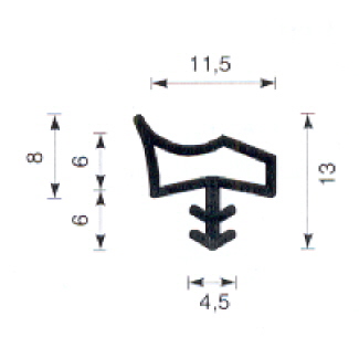 TÖMÍTŐ PROFIL KÉMÉNYES HÁZ FEHÉR H2002 