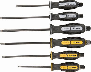 CSAVARHÚZÓ KÉSZLET TOPEX 6db-os MÁGNESES, ÜTHETŐ 