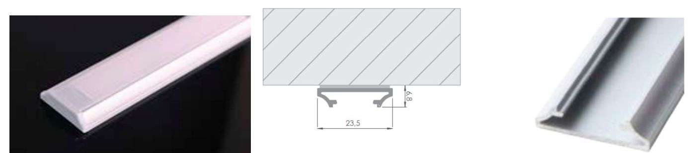 LED profil LL-15 (eloxált alu) / 2m  