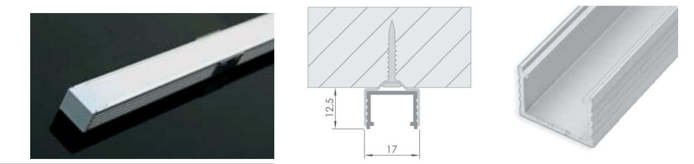 LED profil LL-04 bemarható (eloxált alu)  