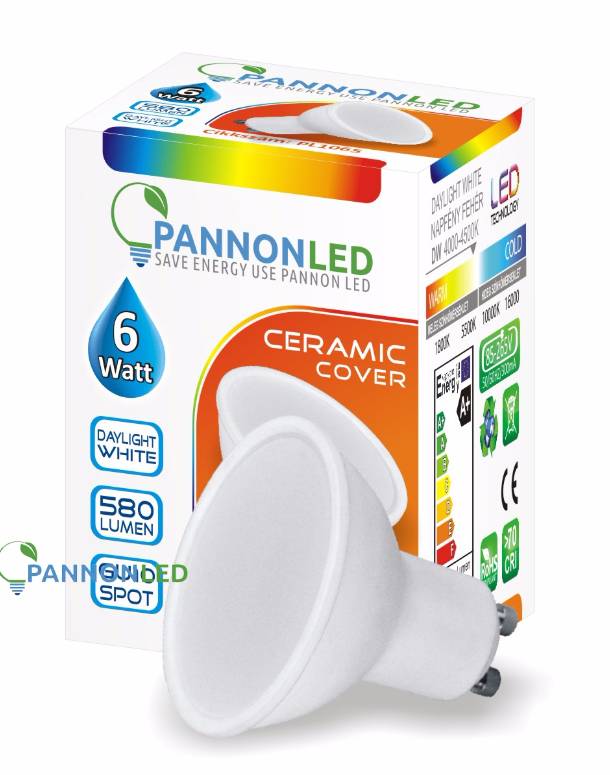 LED LÁMPA GU10 NAPFÉNY FEHÉR 6W 120fok 