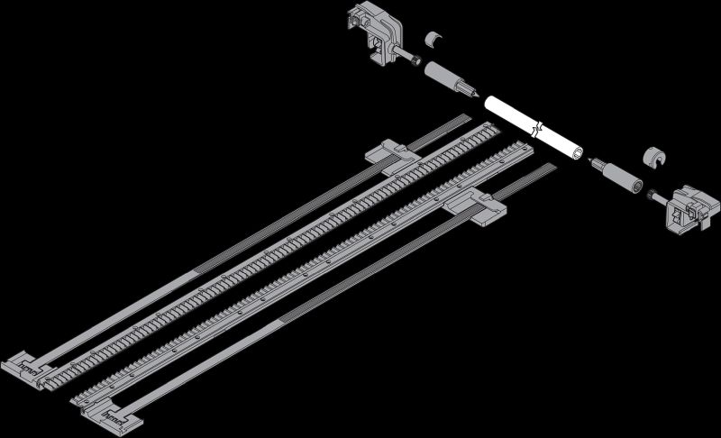 TANDEM OLDALSTABILIZÁTOR 750/1400 SZÜRKE ZST.750TV SE-ST14 V1R737 BLUM TELJES KIHÚZÁS
