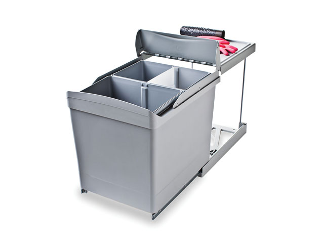 HULLADÉKGYŰJTŐ ART 538 SZÜRKE 2x21 L, 343x475x433 mm         