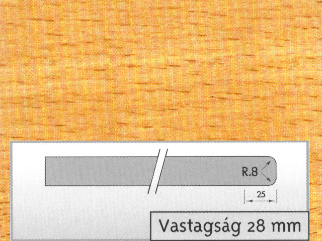 44 CE BÜKK 4200x600x28mm KONFEKCIONÁLT MUNKALAP