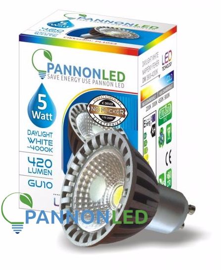 LED LÁMPA GU10 NAPFÉNY FEHÉR 5W 120fok COB 420Lm 