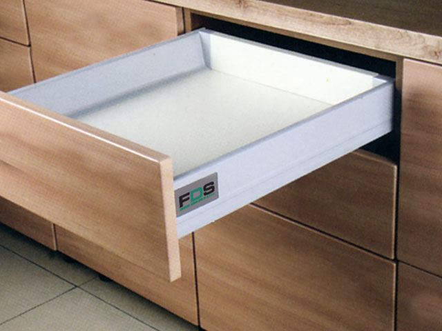 FDS-DF PO-S A PUSH OPEN SZINKR.SZÜRKE 350mm, 40kg FIÓKCSÚSZÓK