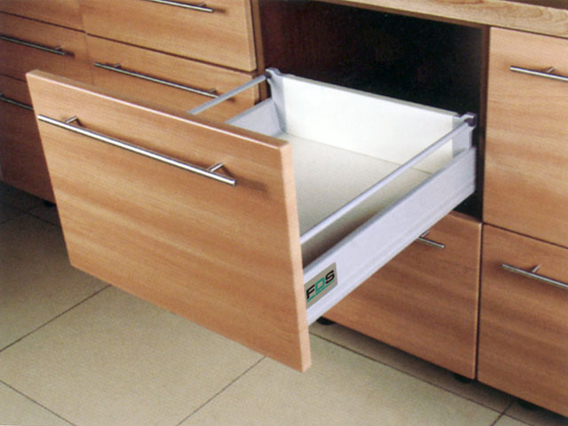 FDS-DF B DUPLAFALÚ FIÓKOLDAL SZÜRKE 270mm MAGASÍTOTT,40kg FIÓKCSÚSZÓK