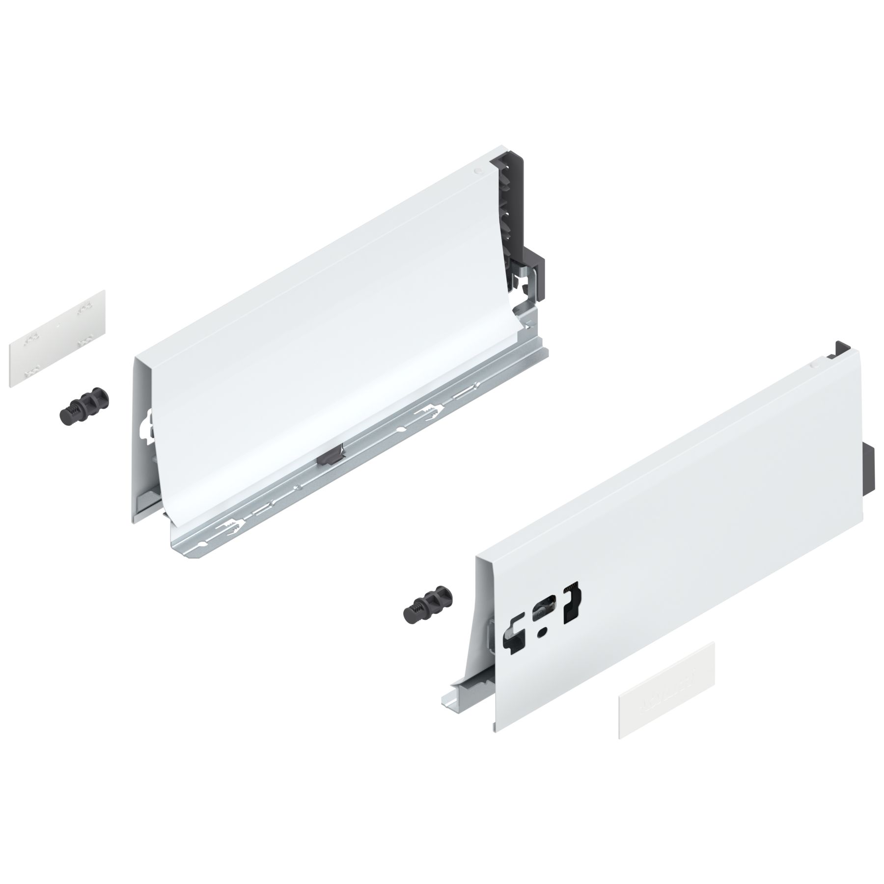 TANDEMBOX ANTARO FIÓKKÁVA SELYEMFEHÉR 378K3002SA Z R+L  V1 SEIW BLUM magassága K (115 mm), NH=300 mm, jobb+ba