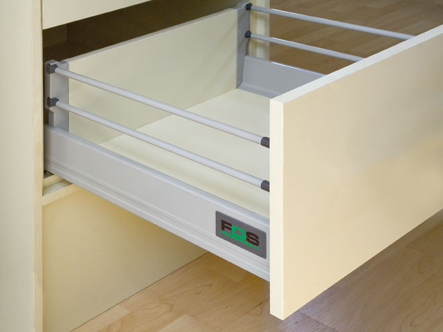 FDS-DF PO-S D PUSH OPEN SZINKR.SZÜRKE 400mm, 40kg FIÓKCSÚSZÓK