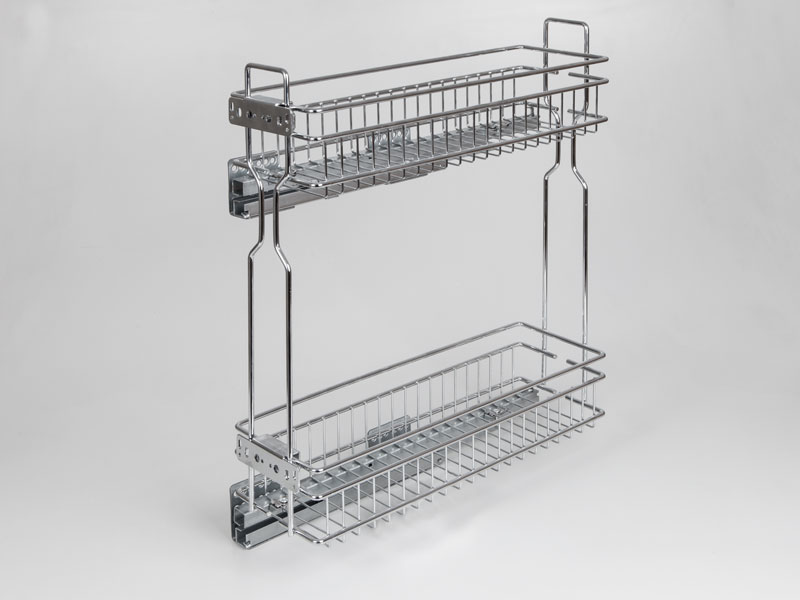 HFR200 OLDALLAPRA SZERELHETŐ KRÓM 151x545x468mm                  FÉMRÁCSOK                     
