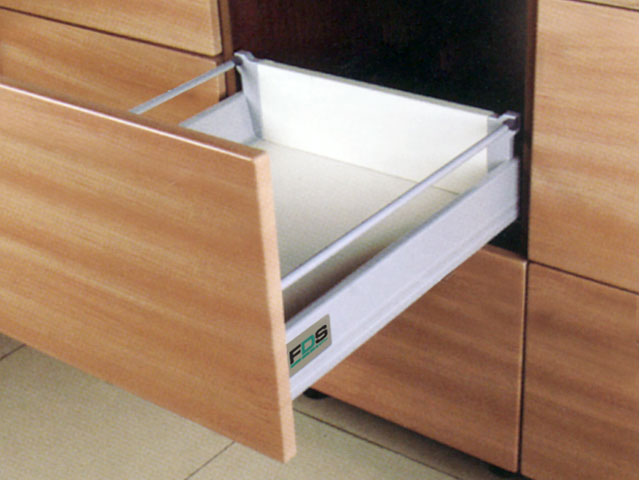 FDS-DF PO-S B PUSH OPEN SZINKR.SZÜRKE 550mm, 40kg FIÓKCSÚSZÓK