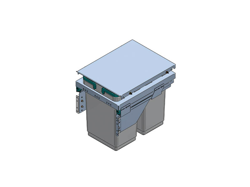 PGTM402RFG (2x20l) SZELEKTÍV SZÜRKE 400mm-es szekrényhez           HULLADÉKGYÜJTÖK               