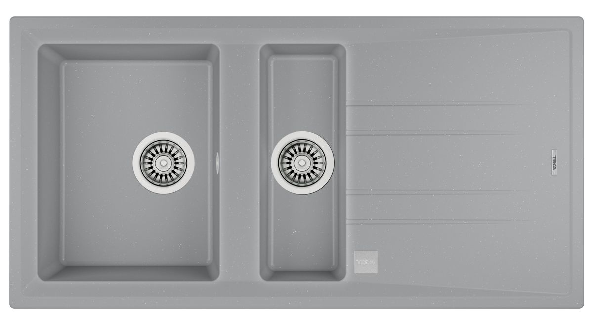 STONE 60 B-TG 1 1/2B 1D METÁL SZÜRKE 1000x510x200mm TEKA MOSOGATÓ