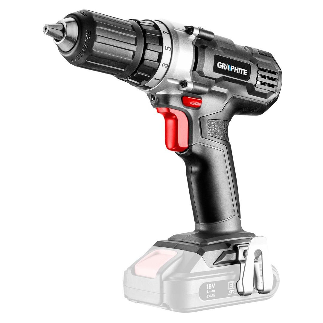 GRAPHITE AKKUS FÚRÓ-CSAVAROZÓ AKKU NÉLKÜL, 18V, 13mm, ENERGY+ 
