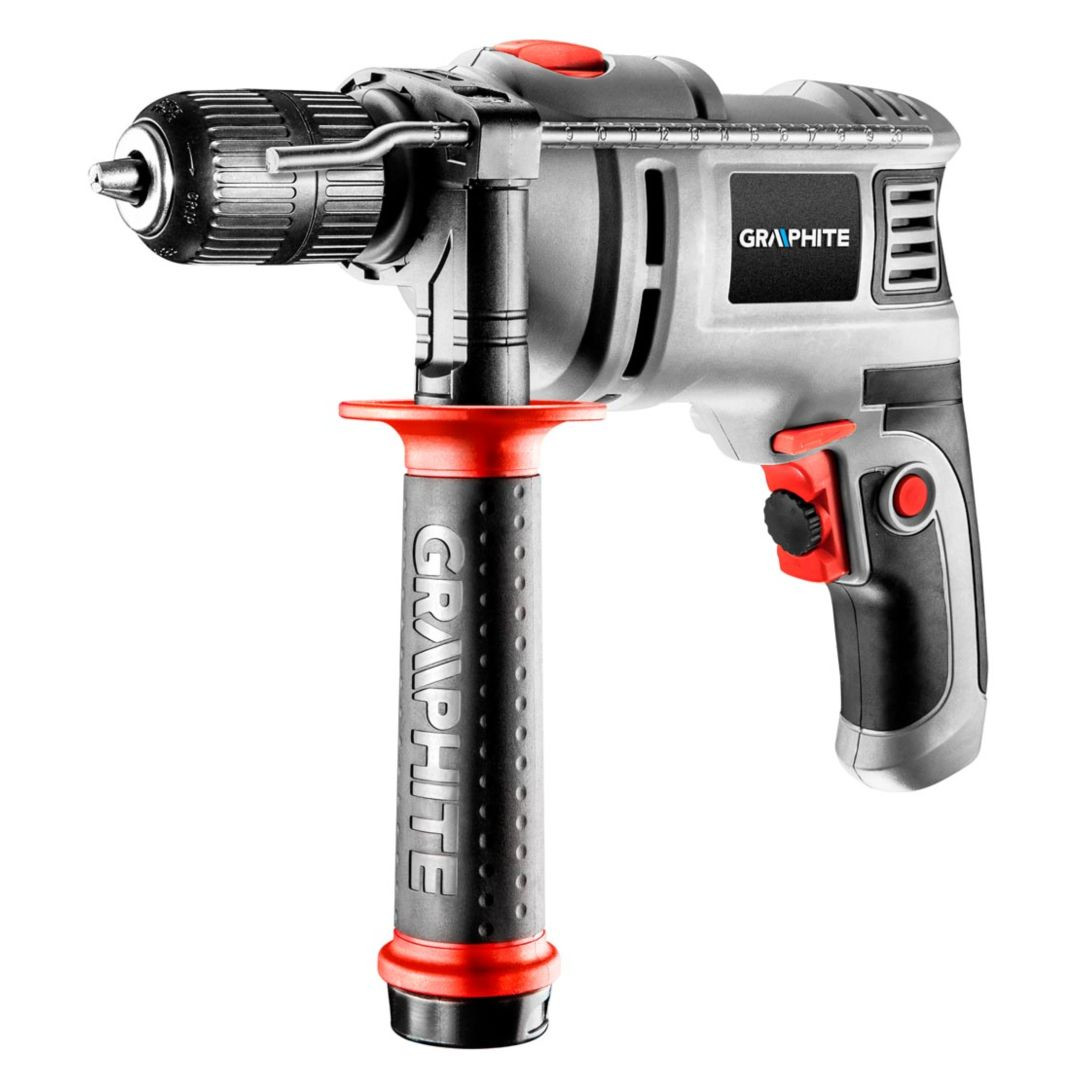 GRAPHITE ÜTVEFÚRÓ +KOFFER 650W, 13mm, GYORSTOKMÁNY 
