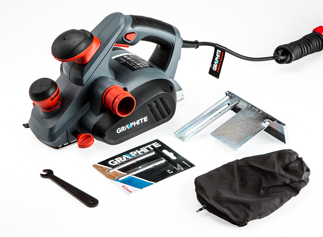 GRAPHITE KÉZIGYALU 850W, 82mm, 0-3mm, +PORZSÁK 