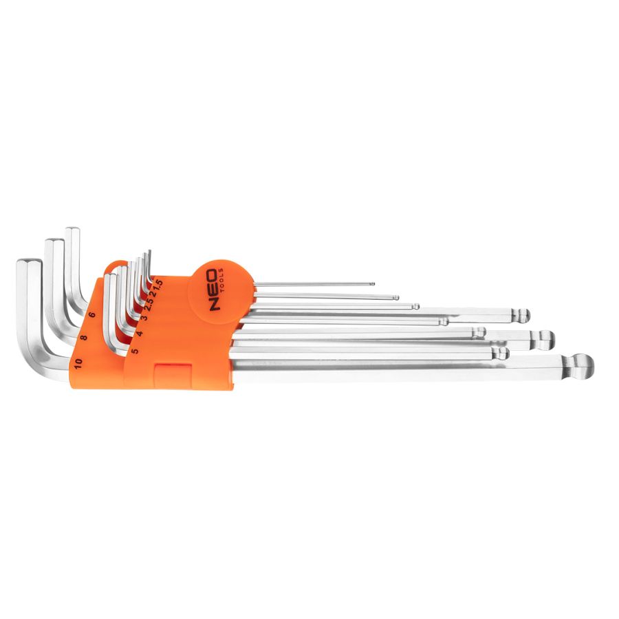 IMBUSZKULCS KÉSZLET NEO TOOLS 9db, 1,5-10mm  /GÖMB/ 