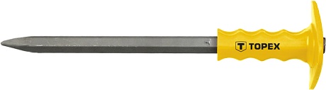 FALVÉSŐ HEGYES KÉZVÉDŐVEL TOPEX 400x19mm 