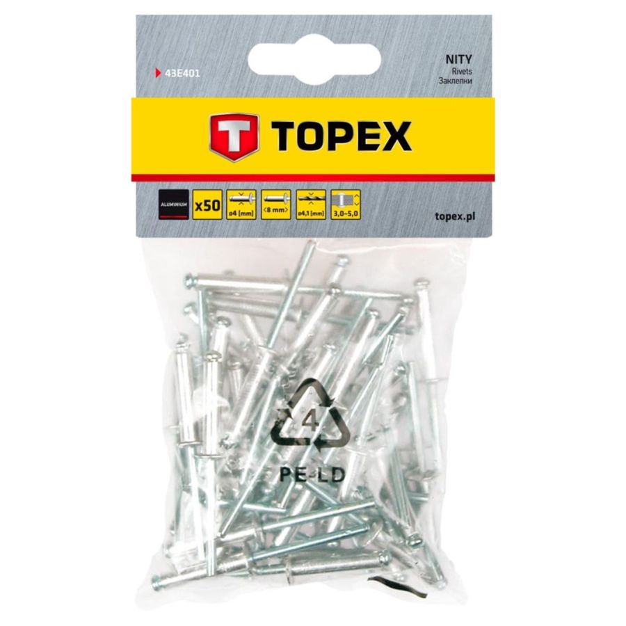 POPSZEGECS TOPEX 4,0x8, 50db/csomag 