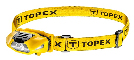 FEJLÁMPA LED FEHÉR+PIROS TOPEX 70Lm, 1xAA 