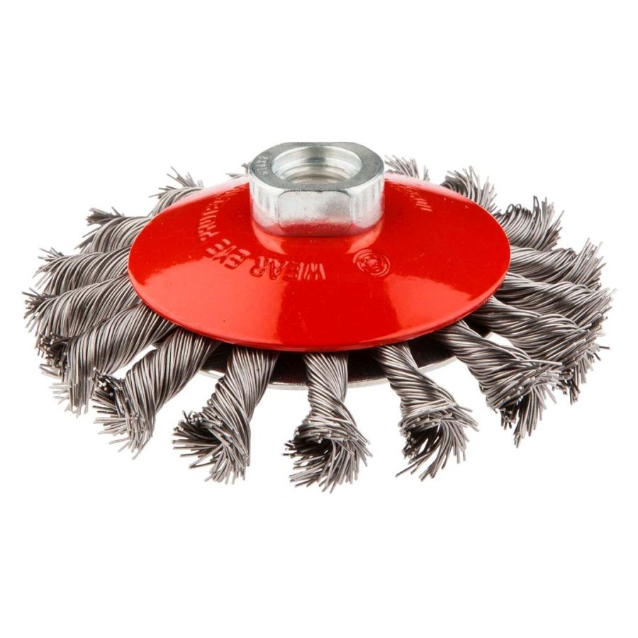 DRÓTKORONG, TÁNYÉR SODROTT GRAPHITE 100mm, M14, KÚPOS 